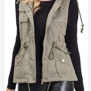 Vanity Womens Cotton Utility Safari Vest size small